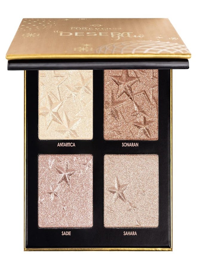 Daily Life Forever52 4 Color Palette Smooth Shine Highlighter Waterproof Long-Lasting Easy-To-Blend Shimmery Powder for Perfect Face Makeup (Desert Glow) DGH002 DGH002 - Image 1
