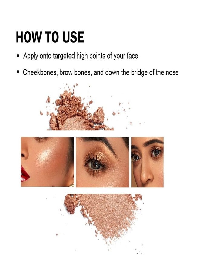 Daily Life Forever52 4 Color Palette Smooth Shine Highlighter Waterproof Long-Lasting Easy-To-Blend Shimmery Powder for Perfect Face Makeup (Desert Glow) DGH002 DGH002 - Image 4