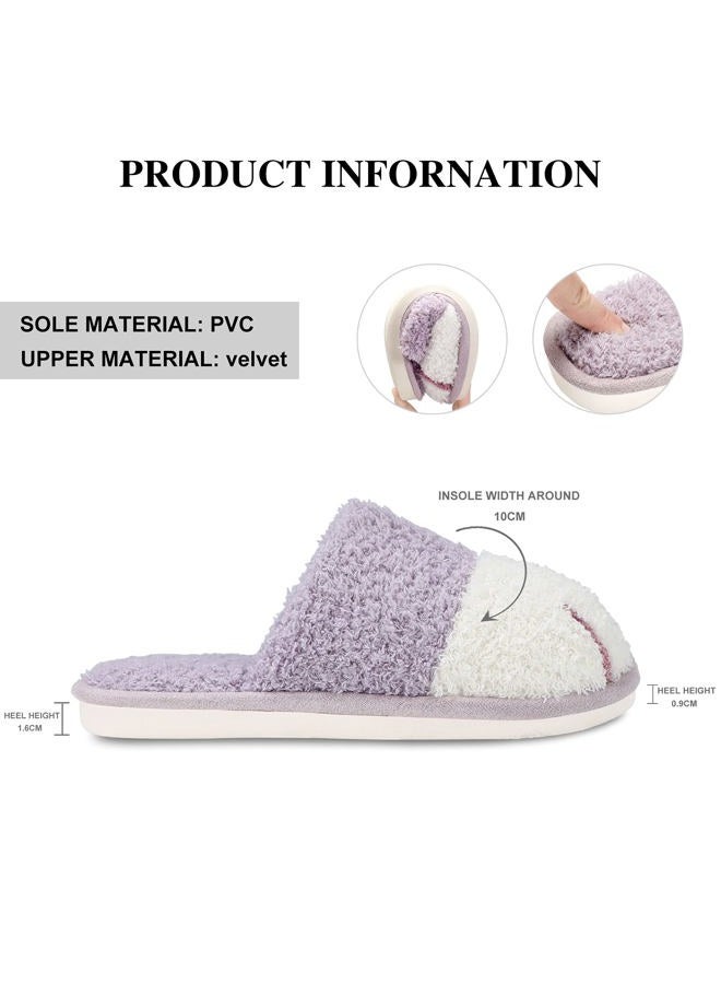 Maxtop Cute Animal Slippers for Women Soft Plush Cat Paw House Slippers with Cozy Memory Foam Slip-on Indoor Outdoor Slippers Size 9 10 Creative Gifts for Women Men - Image 5