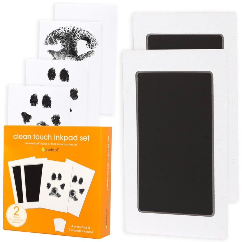 Pearhead Paw Print Clean-Touch Ink Pad, Mess Free Inkless Pet Impression Kit, Safe for Cats and Dogs, Pawprint Keepsake, Pack of 2 - Image 1