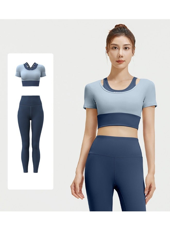 ZCM-HAPPY 2Piece Sports Fitness Exercise Yoga Running Suit Suit for Women  - Image 1