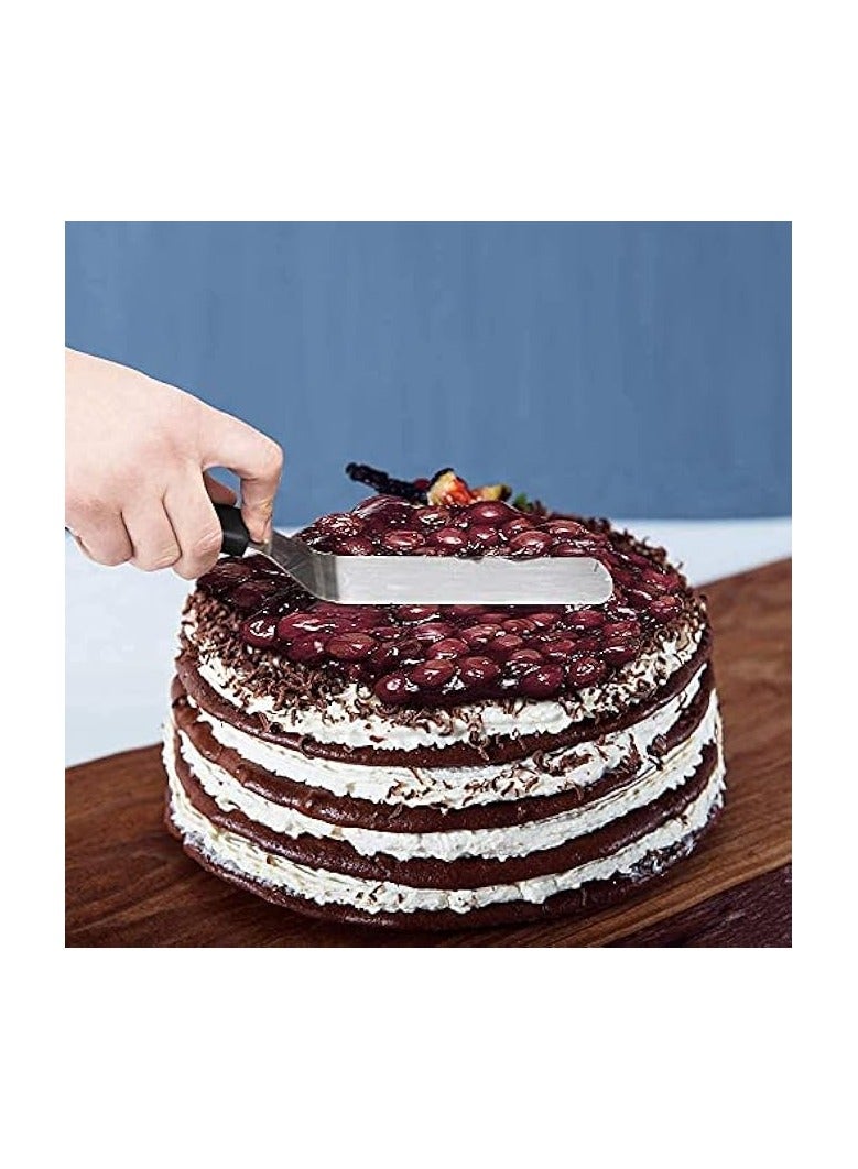 جرين تايجر سكين للخبز، مجموعة ملعقة مسطحة بزاوية سكين من 3 أدوات تزيين من الفولاذ المقاوم للصدأ للخبز، وتزيين الكيك، وتنعيم الثلج والطهي، ومعجنات التجميد، والكب كيك - Image 4