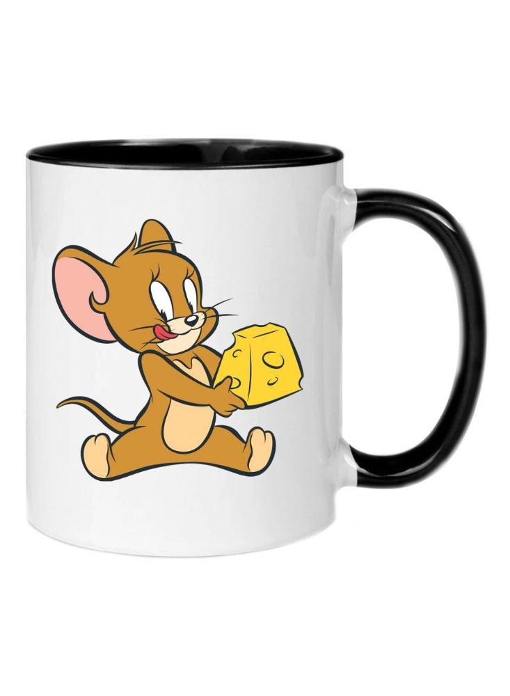 إم إي سي كوب سيراميك للقهوة بطبعات الجبنة للأطفال من توم وجيري سوف نشاركه أكثر من 11 أونصة - Image 1