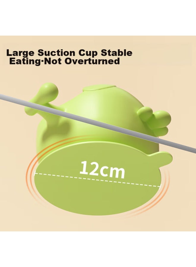 Cookss Baby Food Bowl, 316 Stainless Steel, Multifunctional Children's Tableware, Anti-fall, Portable, Suction Cup Bowl, Yellow - Image 3