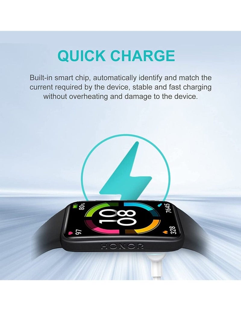 Charger Compatible with Huawei Watch Fit, USB Charging Cable Cord Base Dock Charger Adapter Stand For Huawei Band 6/7/8 smartwatch (Black) - Image 2