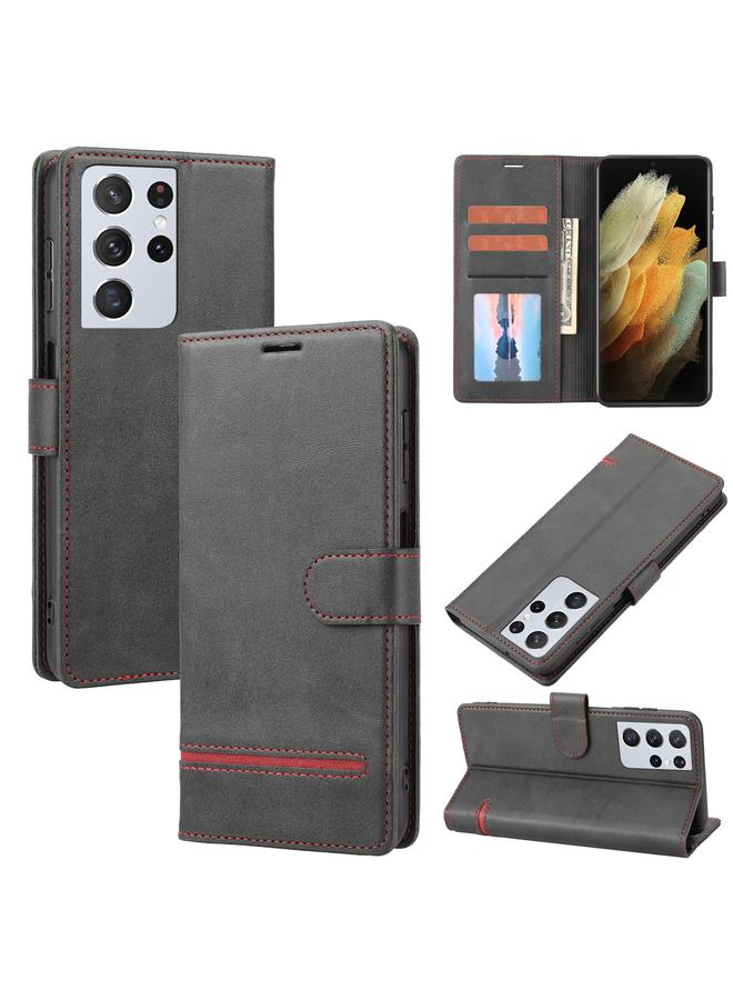 S-TOP Case For Samsung Galaxy S21 Ultra 5G Classic Wallet Flip Leather Phone Case - Image 1