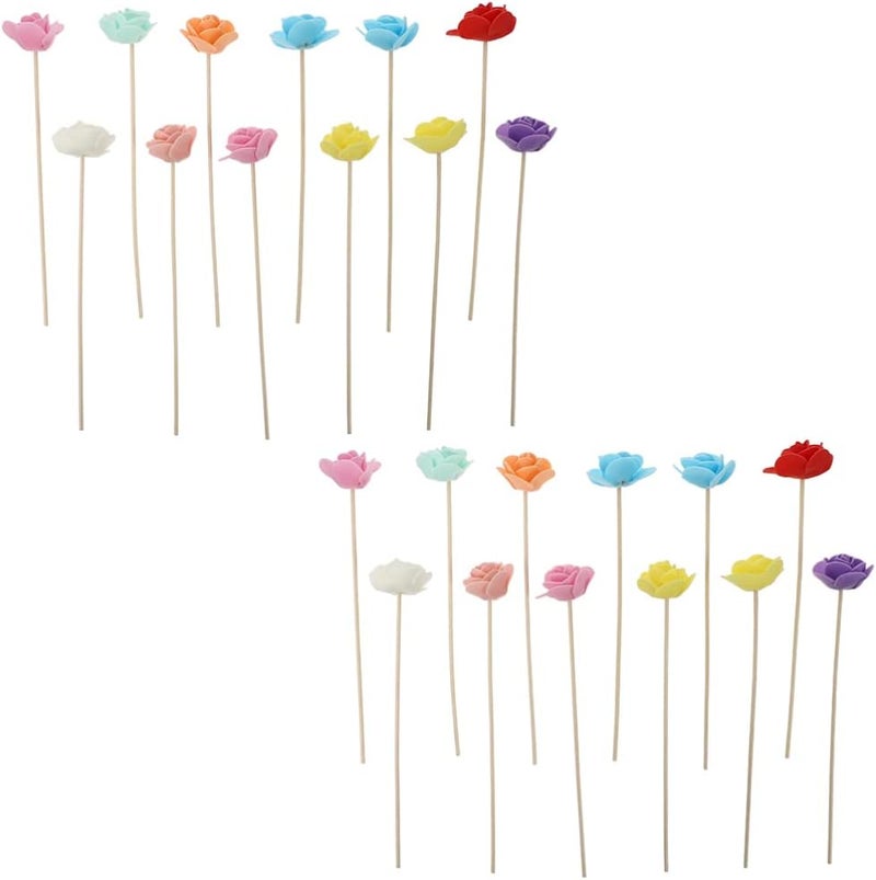 woobles Aromatherapy Diffusers Dried Flowers Reed Diffuser Sticks: 24pcs Aromatherapy Rattan Vines Portable Aroma Sticks Diffuser Sticks for Home Office Car Decoration Home Diffusers - Image 1