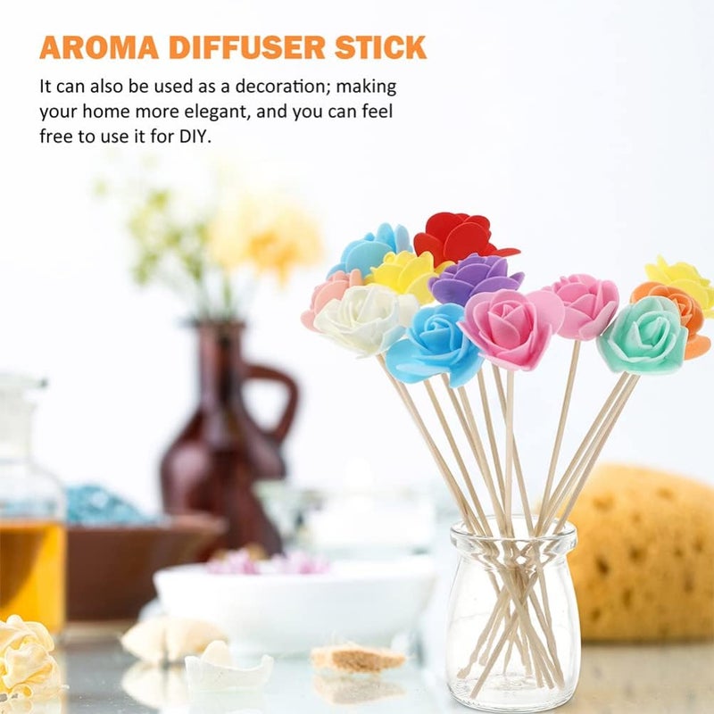 woobles Aromatherapy Diffusers Dried Flowers Reed Diffuser Sticks: 24pcs Aromatherapy Rattan Vines Portable Aroma Sticks Diffuser Sticks for Home Office Car Decoration Home Diffusers - Image 4