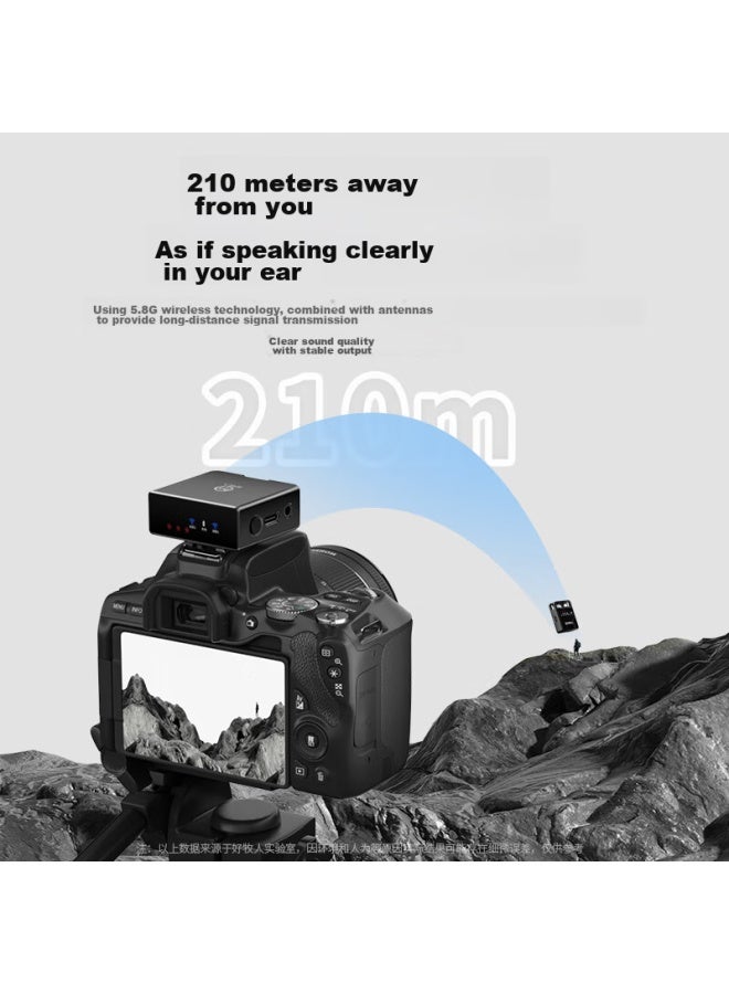 The Good Shepherd Good Shepherd Wireless Microphone Clip-on Professional Lavalier Microphone Sound Card, Outdoor Noise Reduction, Short Video Camera, Computer And Mobile Phone Karaoke Microphone, One-to - Image 2