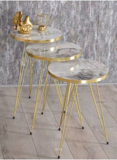 Beige marble with golden base