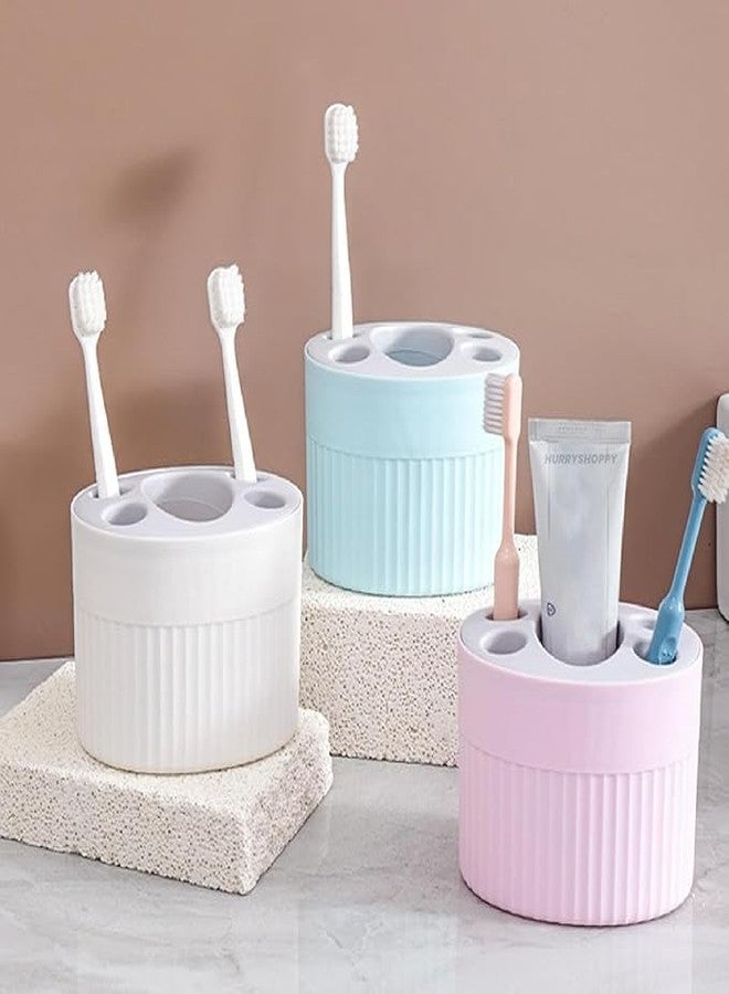 GAMAHA Family Shower Toothbrush Holders for Bathroom Stand - 5 Compartments Toothpaste Brush Holder, Home& Garden Toothpaste Toothbrush Holders (Multicolor) - Image 1