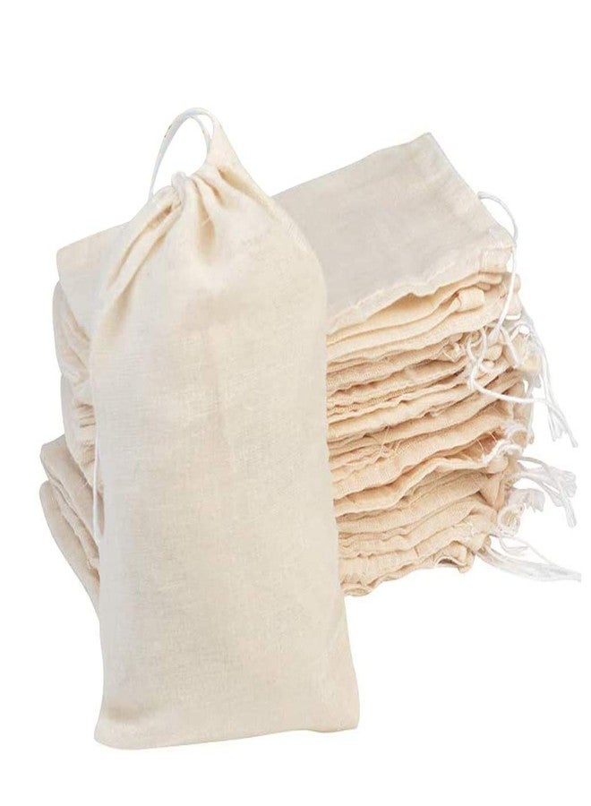 Tayfremn 50Pcs Cotton Drawstring Bags, Reusable Muslin Bag Natural Cotton Bags with Drawstring Produce Bags Bulk Gift Bag Jewelry Pouch for Party Wedding Home Storage, Natural Color (4x6 Inch) - Image 1