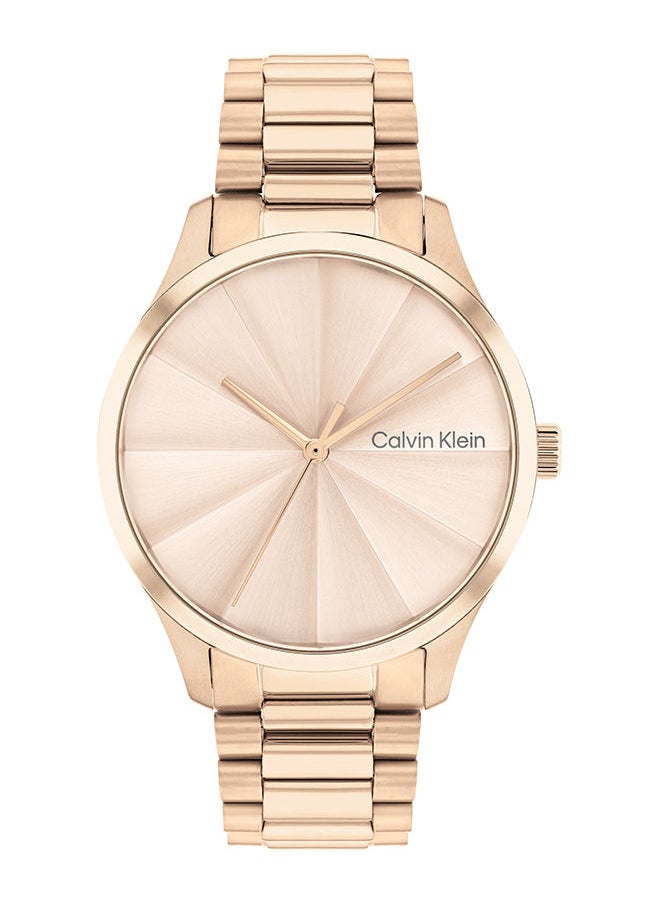 CALVIN KLEIN Unisex Analog Round Shape Gold Wrist Watch 25200231 35 mm  - Image 1