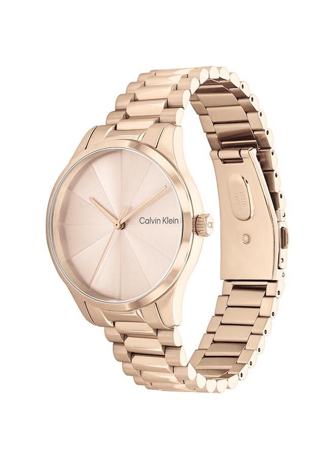 CALVIN KLEIN Unisex Analog Round Shape Gold Wrist Watch 25200231 35 mm  - Image 2