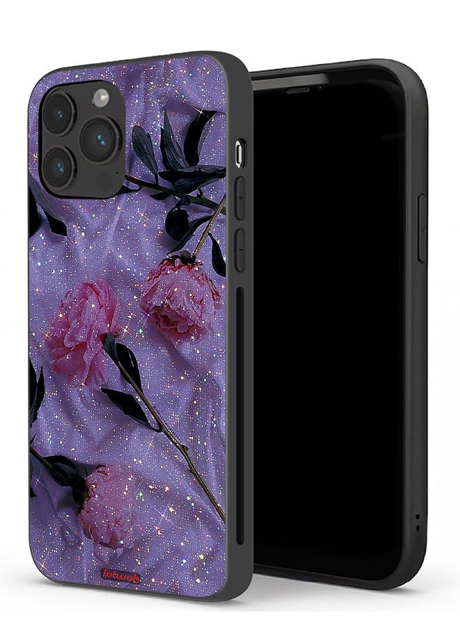 Tolwak حافظة أبل آيفون 13 برو ماكس الواقية مع زهور لامعة - Image 1