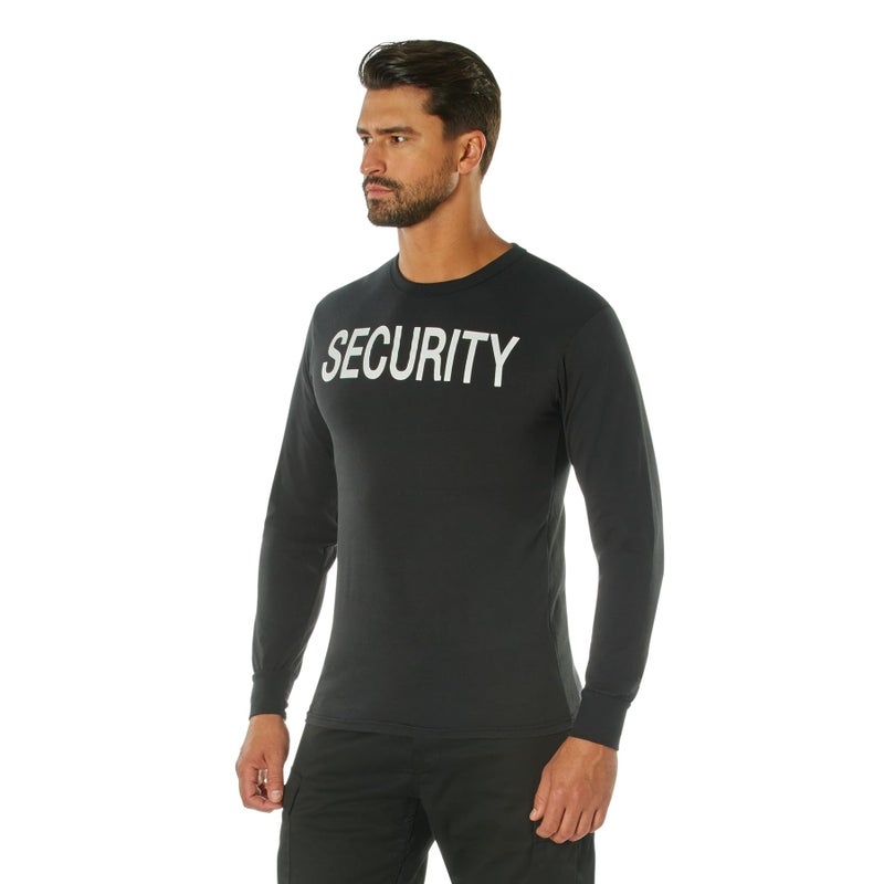 Rothco 2-Sided Security Long Sleeve T-Shirt - Black, 2XL - Image 2