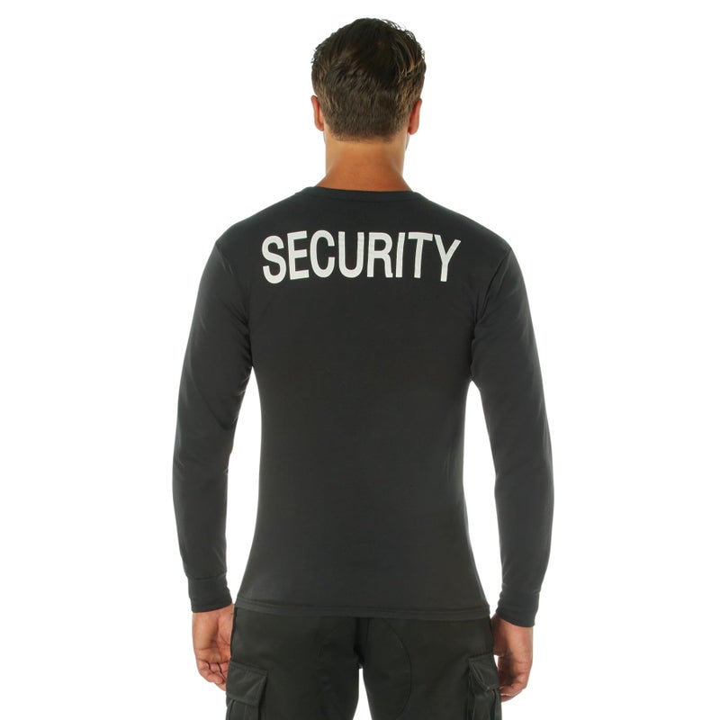 Rothco 2-Sided Security Long Sleeve T-Shirt - Black, 2XL - Image 4