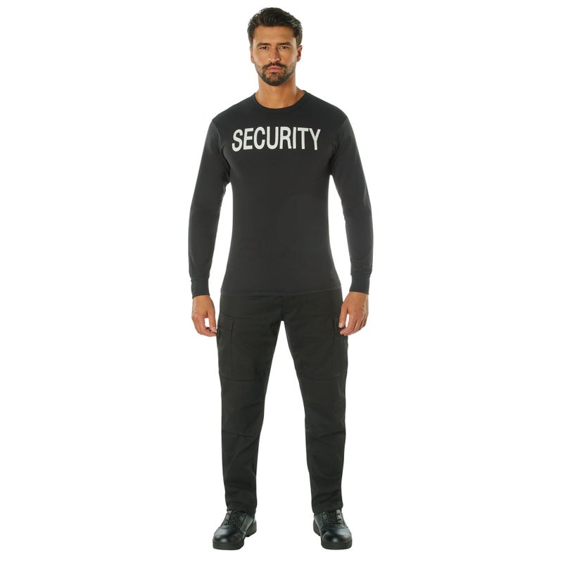 Rothco 2-Sided Security Long Sleeve T-Shirt - Black, 2XL - Image 3