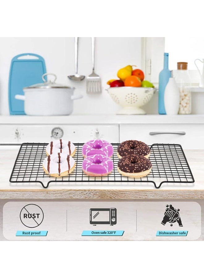 Soofam Heavy-Duty Wire Cooking Rack Baking Racks - 2 Pack Black Nonstick Baking & Cooling Grid for Roasting, Cooking, Grilling, Drying - 41 x 26 cm - Image 5