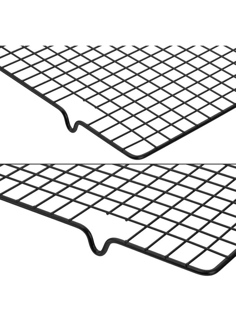 Soofam Heavy-Duty Wire Cooking Rack Baking Racks - 2 Pack Black Nonstick Baking & Cooling Grid for Roasting, Cooking, Grilling, Drying - 41 x 26 cm - Image 3