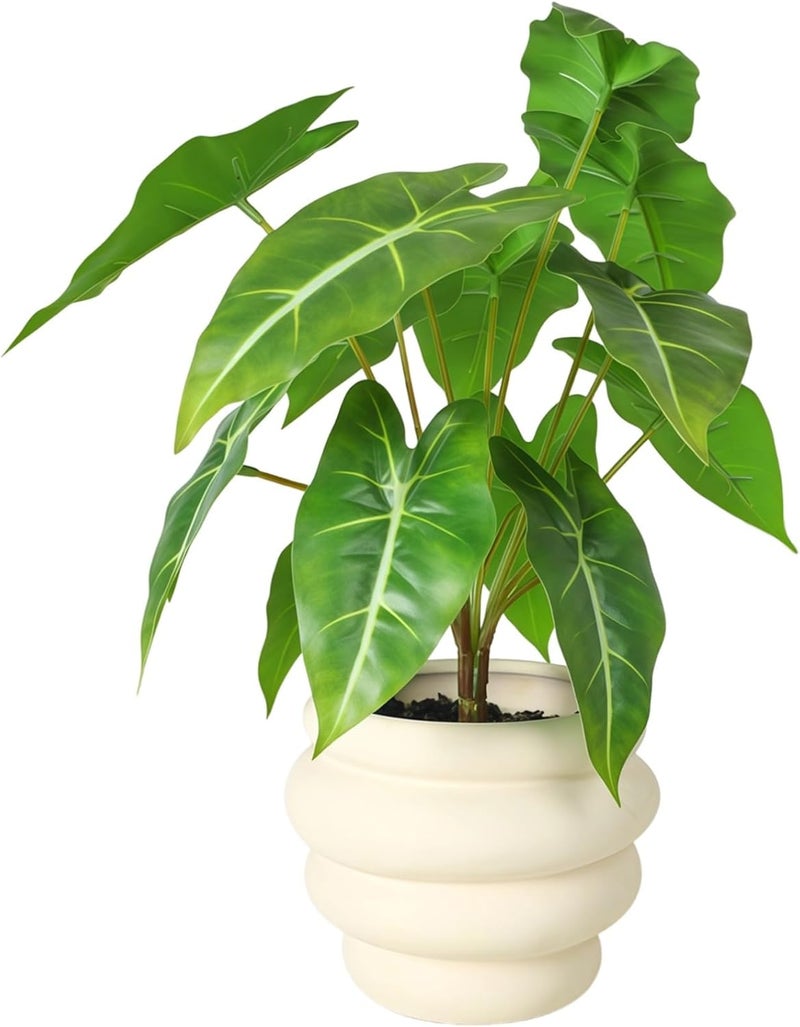 Artificial Plants Realistic Fake Plants Indoor Home Decor, Sea Lily Leaf And Honeycomb Pot, Tabletop Greenery Decoration Office Living Room Bedroom - Image 1