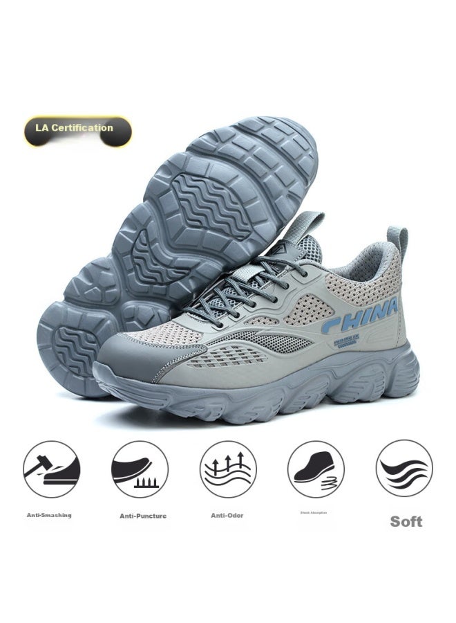 Dinggu Dinggu Safety Shoes For Men, Anti-Smashing, Anti-Puncture, Steel Toe, Construction Site, Lightweight, Comfortable, Breathable, Soft Sole, All-Season Style 1069Hui40 - Image 4