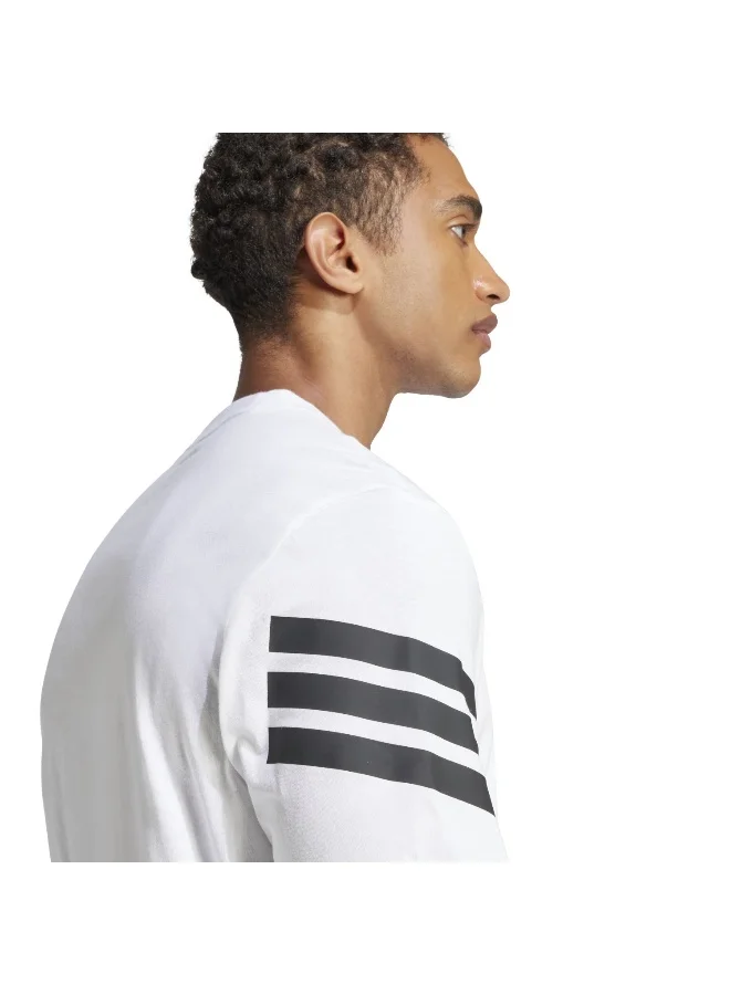 adidas تيشيرت تدريب رجالي أبيض مقاس