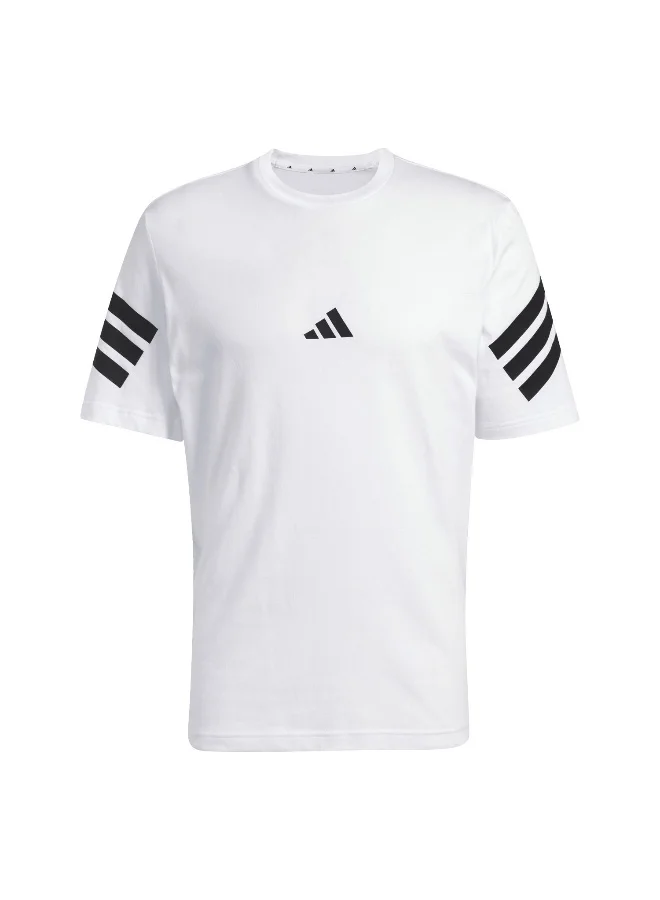 Adidas M Fi 3S Reg T White Training T-Shirts For Men XS