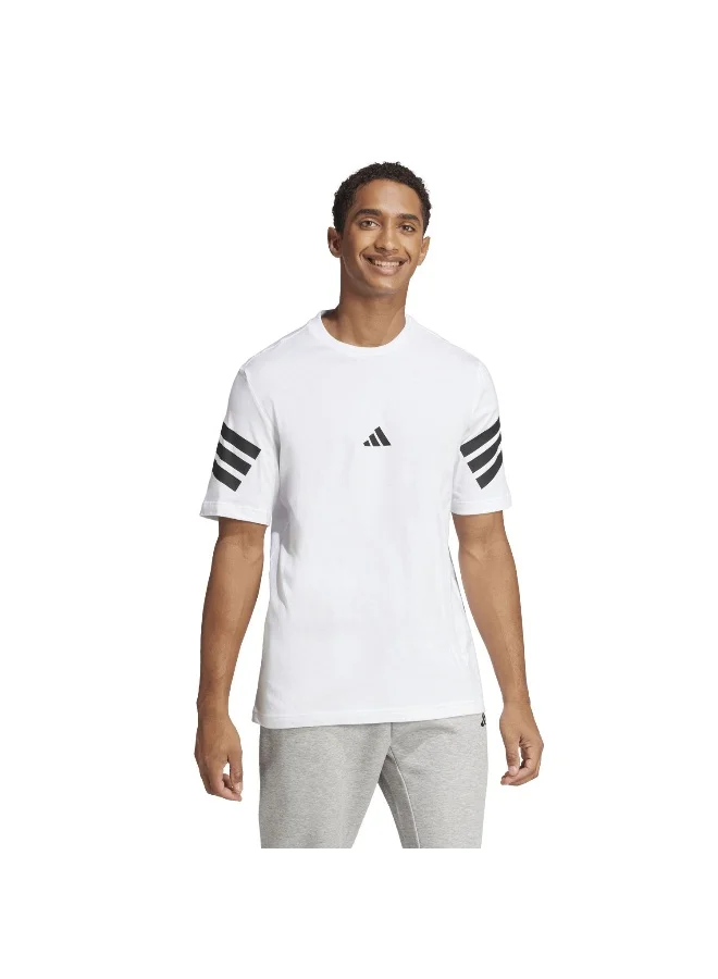 Adidas M Fi 3S Reg T White Training T-Shirts For Men XS