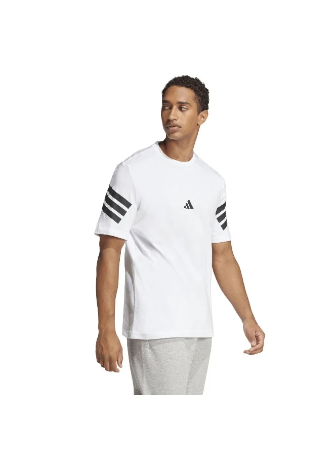 adidas تيشيرت تدريب رجالي أبيض مقاس