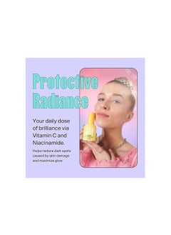 Bubble Day Dream Brightening Serum Vitamin C + Niacinamide for Even Skin Tone & Texture - Antioxidant Aging Support Dark Spot Treatment Skin Brightening Serum (30ml)  - Image 3