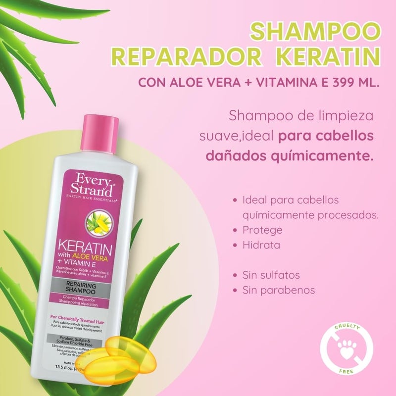 Every Strand Keratin Repairing Shampoo, 13.5 Fl Oz, 13.5 Oz - Image 2