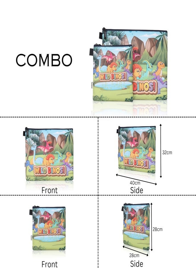 ECHO BOOMERS New Twin Combo Folder Set Jr. | A4 & Mini Water-Resistant Folders | Cushioned, Padded, Stylish & Washable | Perfect for Documents, Gadgets, Art Supplies, Travel & Kids Accessories - Image 4