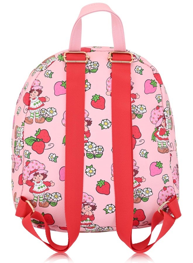 Fast Forward Strawberry Shortcake Backpack for Women, Men, Unisex | Cute PU Leather 10" Mini Backpack Purse Shoulder Purse | Strawberry Shortcake Bag and Accessories - Image 3
