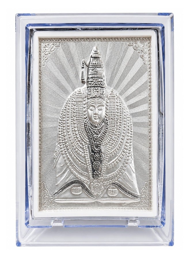 ARTSMINE 999 Silver-Tulja Bhavani Acrylic Stand | Size 11 * 9 CM | Spiritual Gift | Diwali & Housewarming | Purity Certificate- 1 Unit, Gift Bag - Image 1