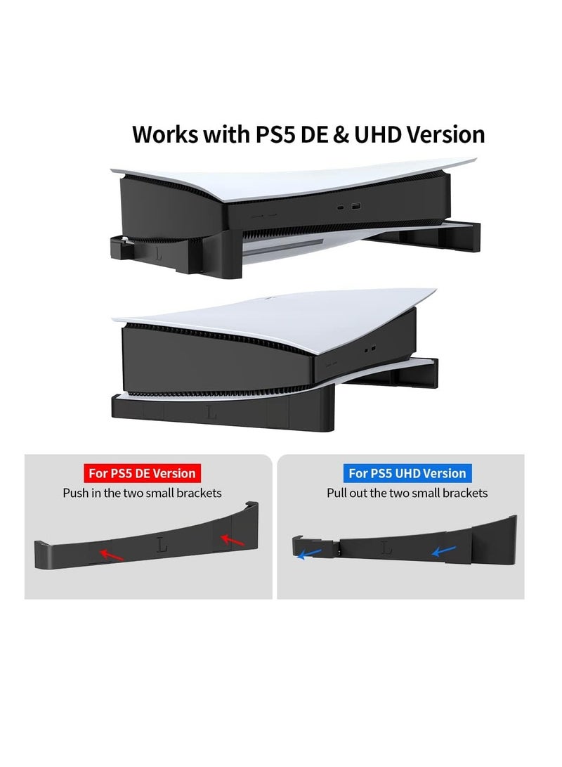JDDWIN Console Wall Mount Kit for PS5 Disc and Digital Edition Compatible with PS5 Controller Headset VR2 Accessories Wall Mount Stand Holder (PC)  - Image 3