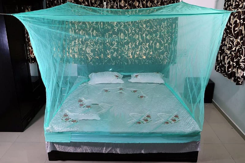 Neekshaa Combo Pack Mosquito Net for Double Bed Polyester Mosquito Net for Baby | Bedroom | Family_Size-6x6 FT_Color-Purple,Green - Image 3