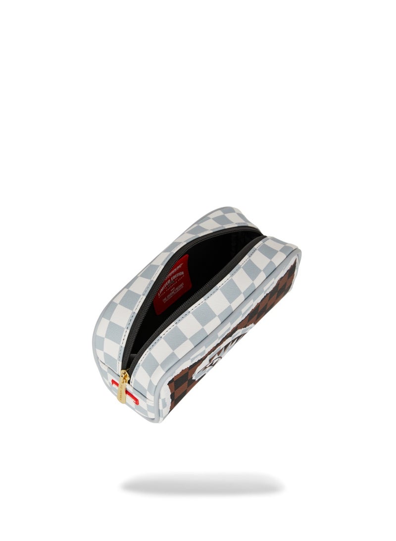 SPRAYGROUND SG CREAM AND BROWN TEAR CHECK POUCH - Image 5