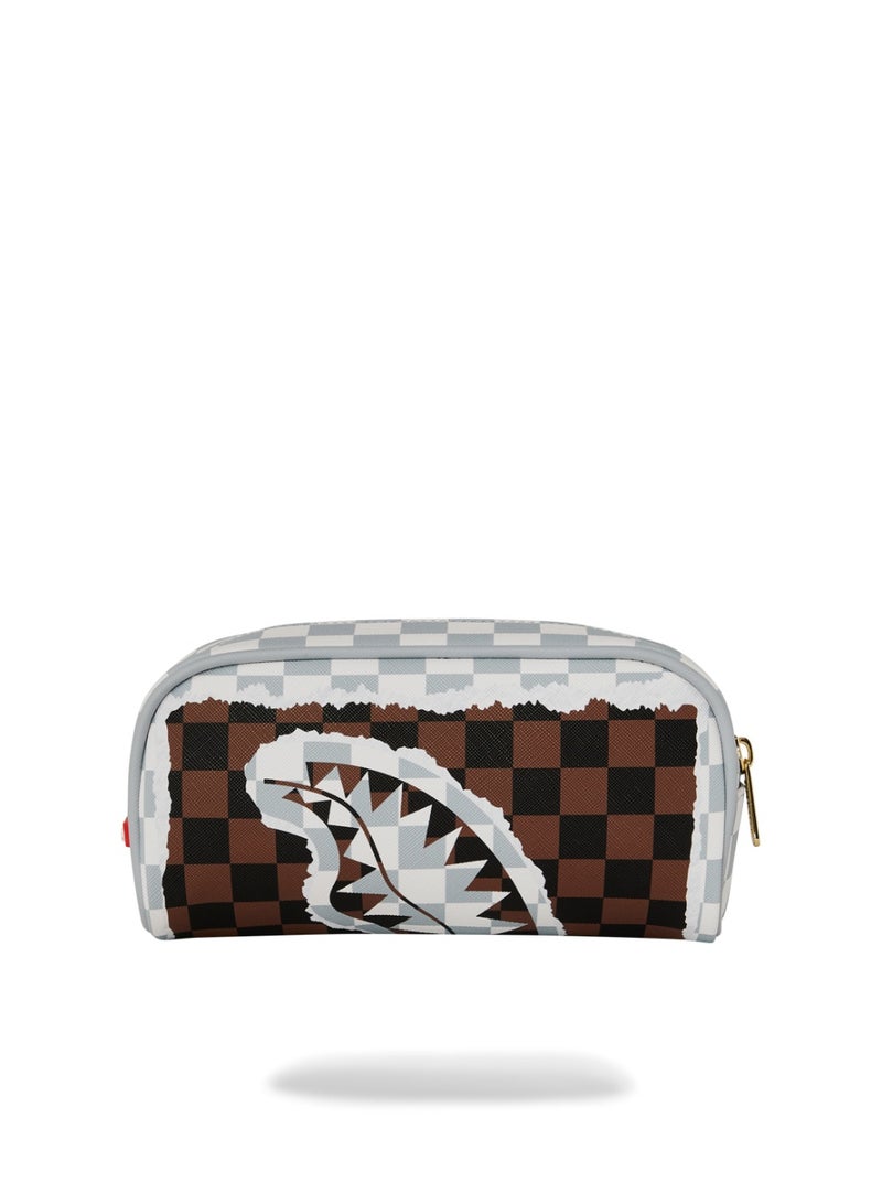 SPRAYGROUND SG CREAM AND BROWN TEAR CHECK POUCH - Image 4
