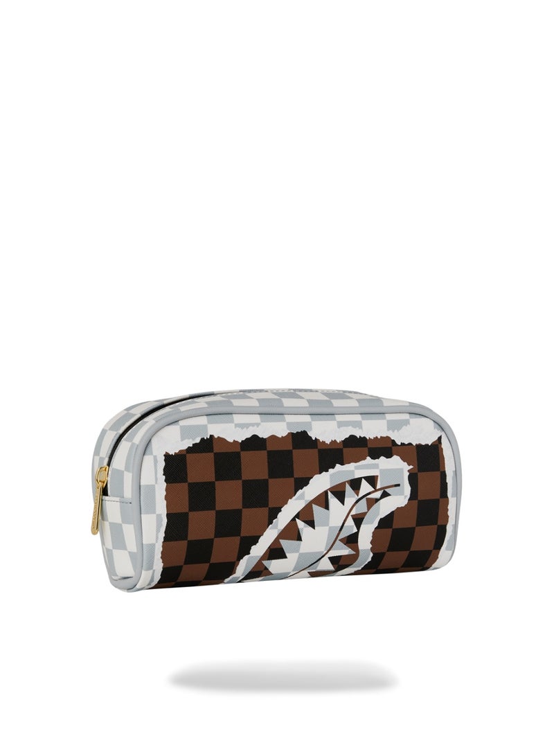 SPRAYGROUND SG CREAM AND BROWN TEAR CHECK POUCH - Image 2
