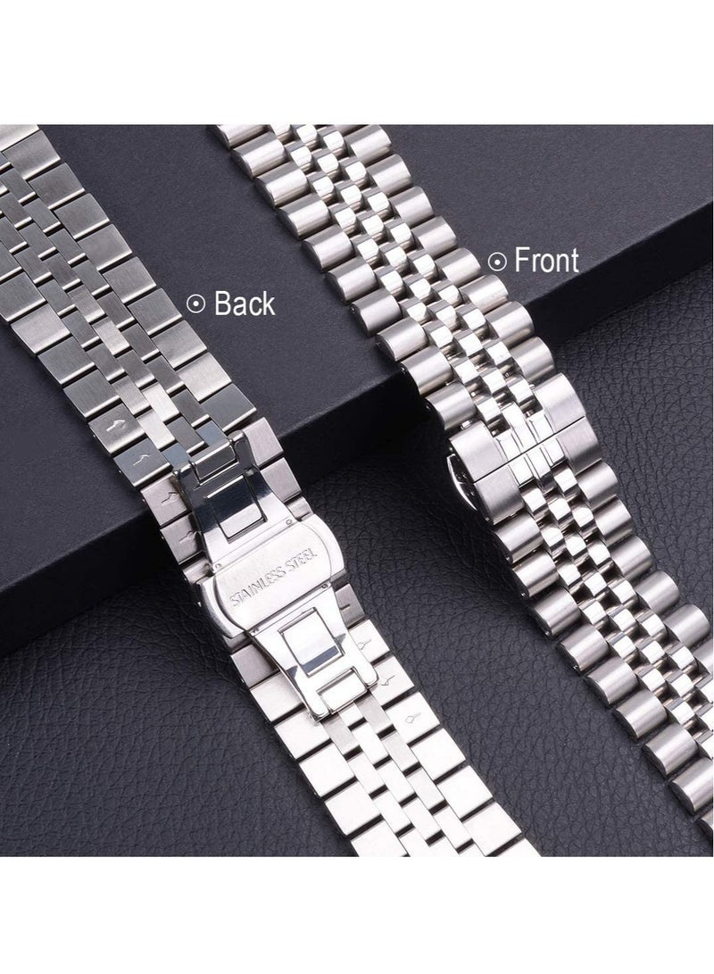 Gravity Compatible with Apple Watch Band 41mm 40mm 38mm, Stainless Steel Heavy Band with Butterfly Folding Clasp Link Bracelet for iWatch Series8/7/6/ SE Series 5/4/3/Men Women, - Image 4