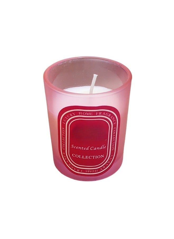 Happy Home Scented candles in a 6 cm glass cup - Pink  - Image 2