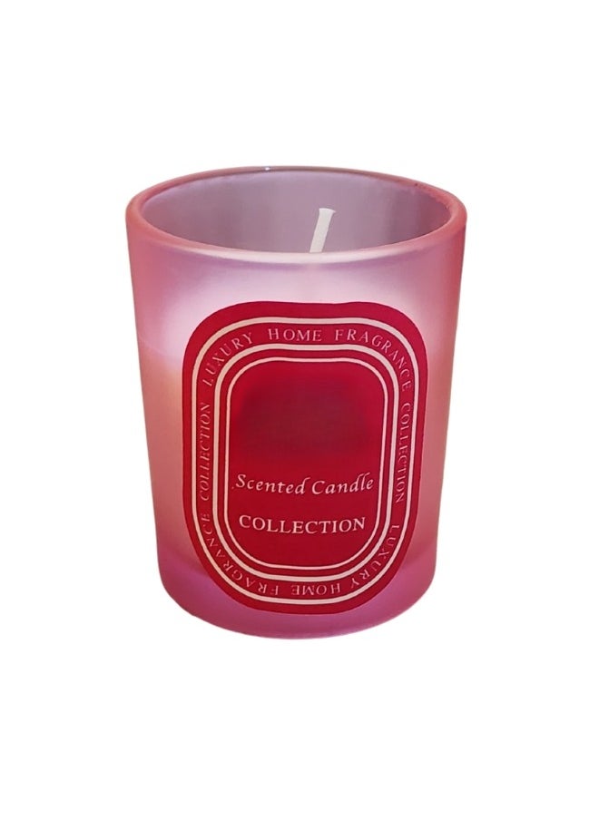 Happy Home Scented candles in a 6 cm glass cup - Pink  - Image 1