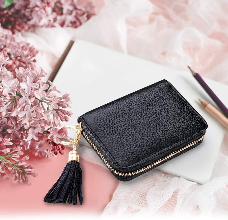 Coco Rossi Women's Small Credit Card Wallet RFID Glitter Cute Credit Card Holder Wallets for Women - Image 5