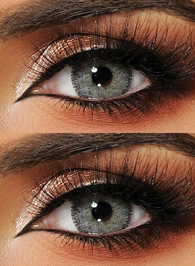 سيدة جديدة عدسات لاصقة ملونة رمادية من فريش ليدي للاستخدام السنوي - Image 2