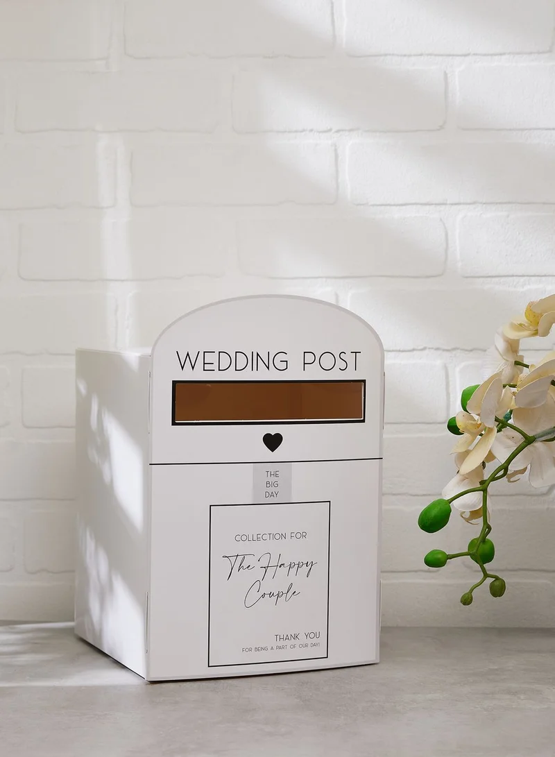 Ginger Ray Card Box - Wedding Post Box - White