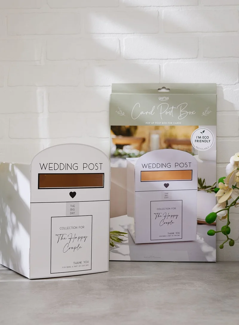 Ginger Ray Card Box - Wedding Post Box - White