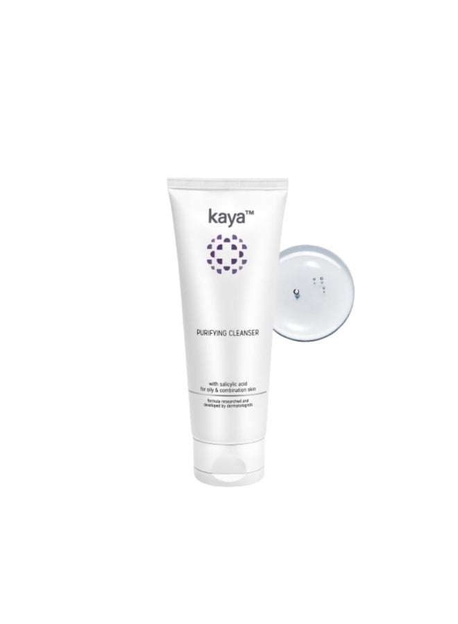 Kaya Clinic Kaya Acne Care Purifying Face Wash with Salicylic Acid | Dermatologist-Developed Cleanser with 22 Years of Expertise | Fights Pimples, Reduces Acne & Controls Oil | For Oily & Acne-Prone Skin | Men & Women | 100ml - Image 1
