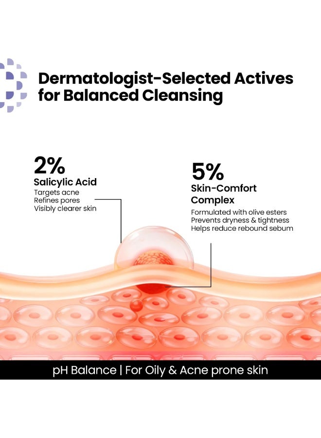 Kaya Clinic Kaya Acne Care Purifying Face Wash with Salicylic Acid | Dermatologist-Developed Cleanser with 22 Years of Expertise | Fights Pimples, Reduces Acne & Controls Oil | For Oily & Acne-Prone Skin | Men & Women | 100ml - Image 3
