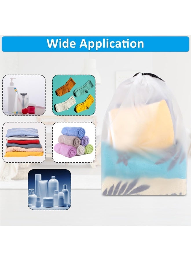 MOMENT MOMENT Clear shoe bags for travel 6 PCS, 40 x 30cm Travel shoe bags for Packing, Waterproof Drawstring travel shoe Storage bag, Travel Essentials for Men and Women.. - Image 3